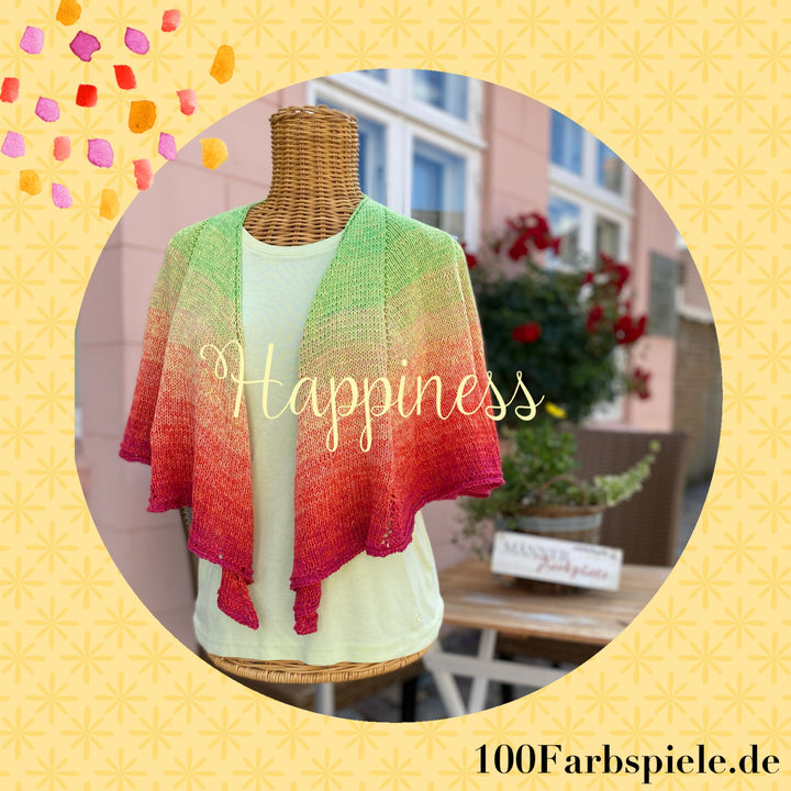 100Farbspiele Knitting Pattern Scarf Happiness - Free