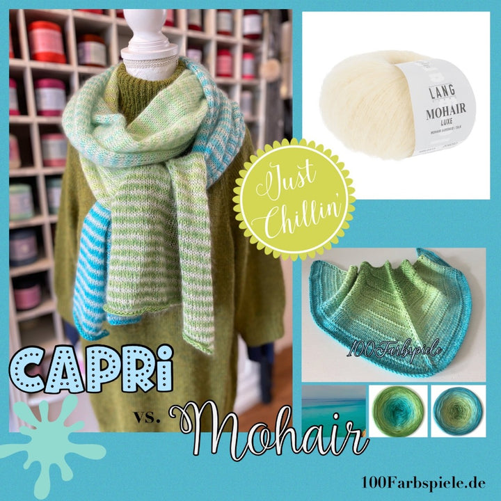 100 jeux de couleurs Bobbel Instructions de tricot écharpe gratuite Capri 