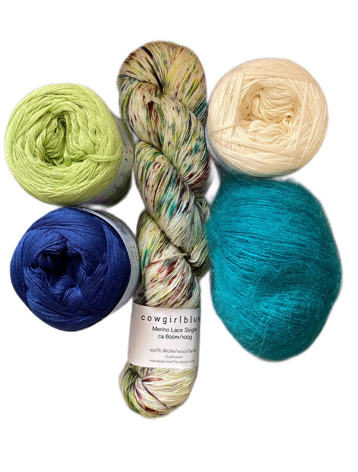 100Farbspiele meets CowgirlBlues - The knitting KIT for the scarf