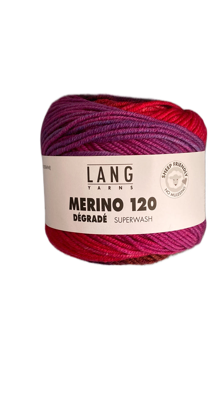 The knitting KIT for a colorful merino scarf - with instructions