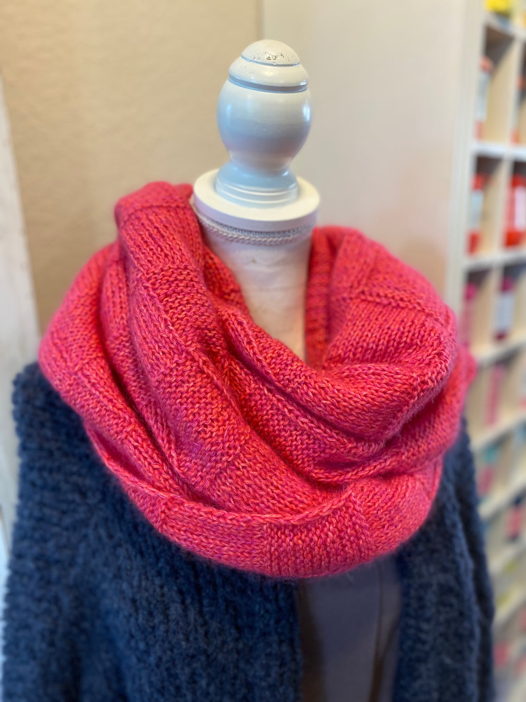 The knitting KIT for the scarf-stole * Cute&amp;Cozy * - with instructions